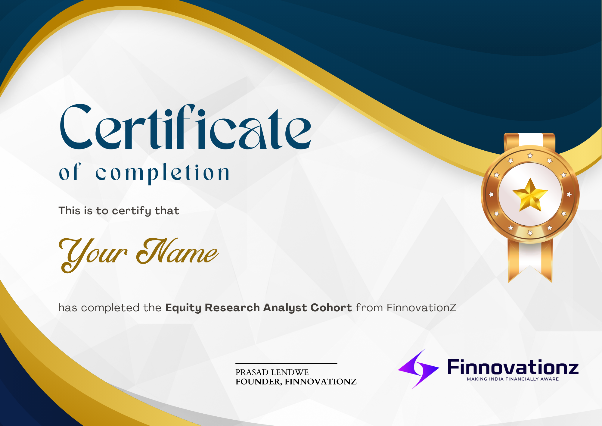Finnovationz certificate